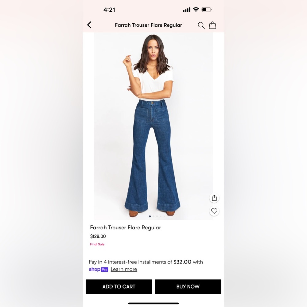 Show me your mumu Farrah Trouser Flare jeans